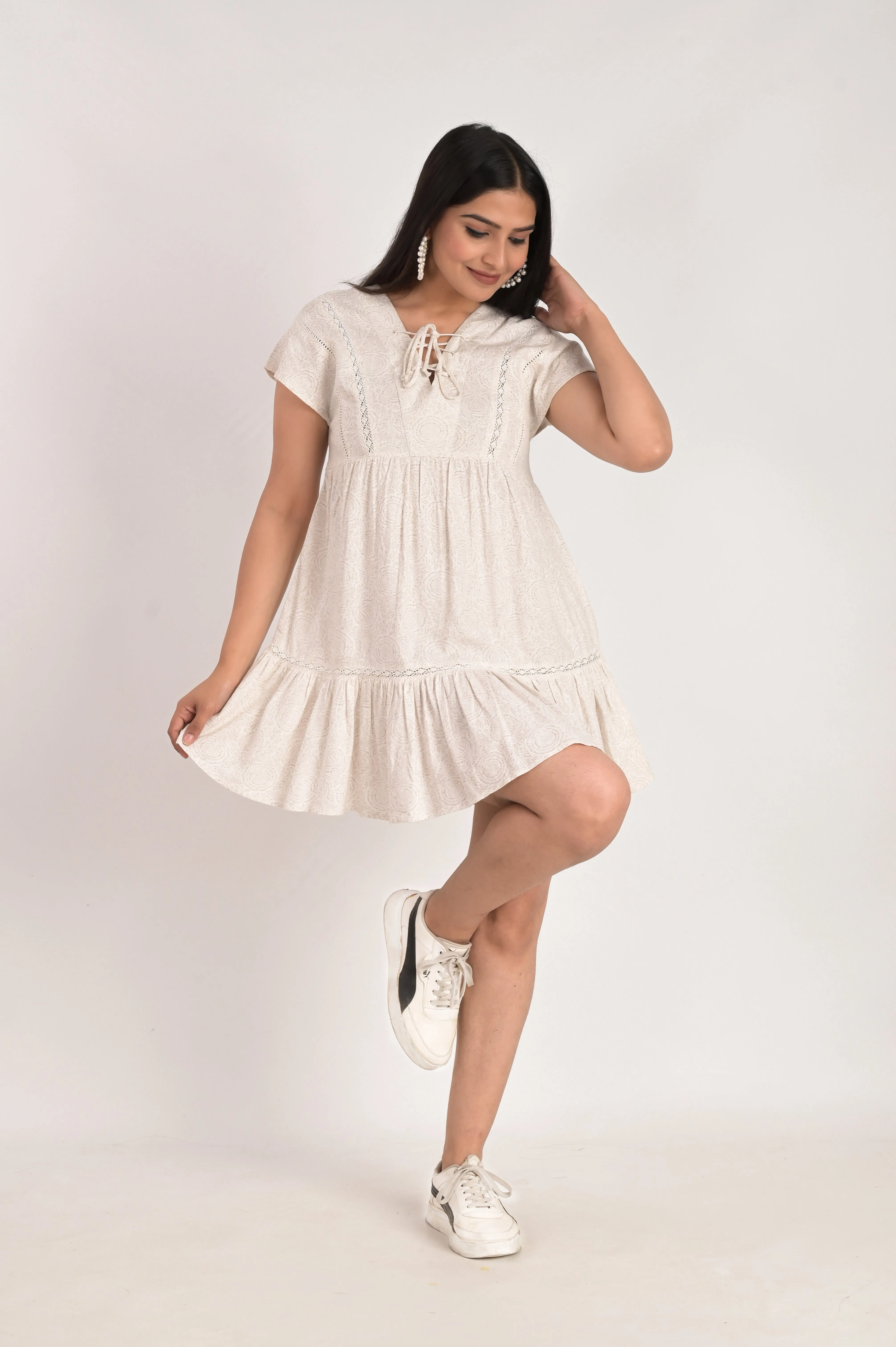 Off-White Paisley Dress