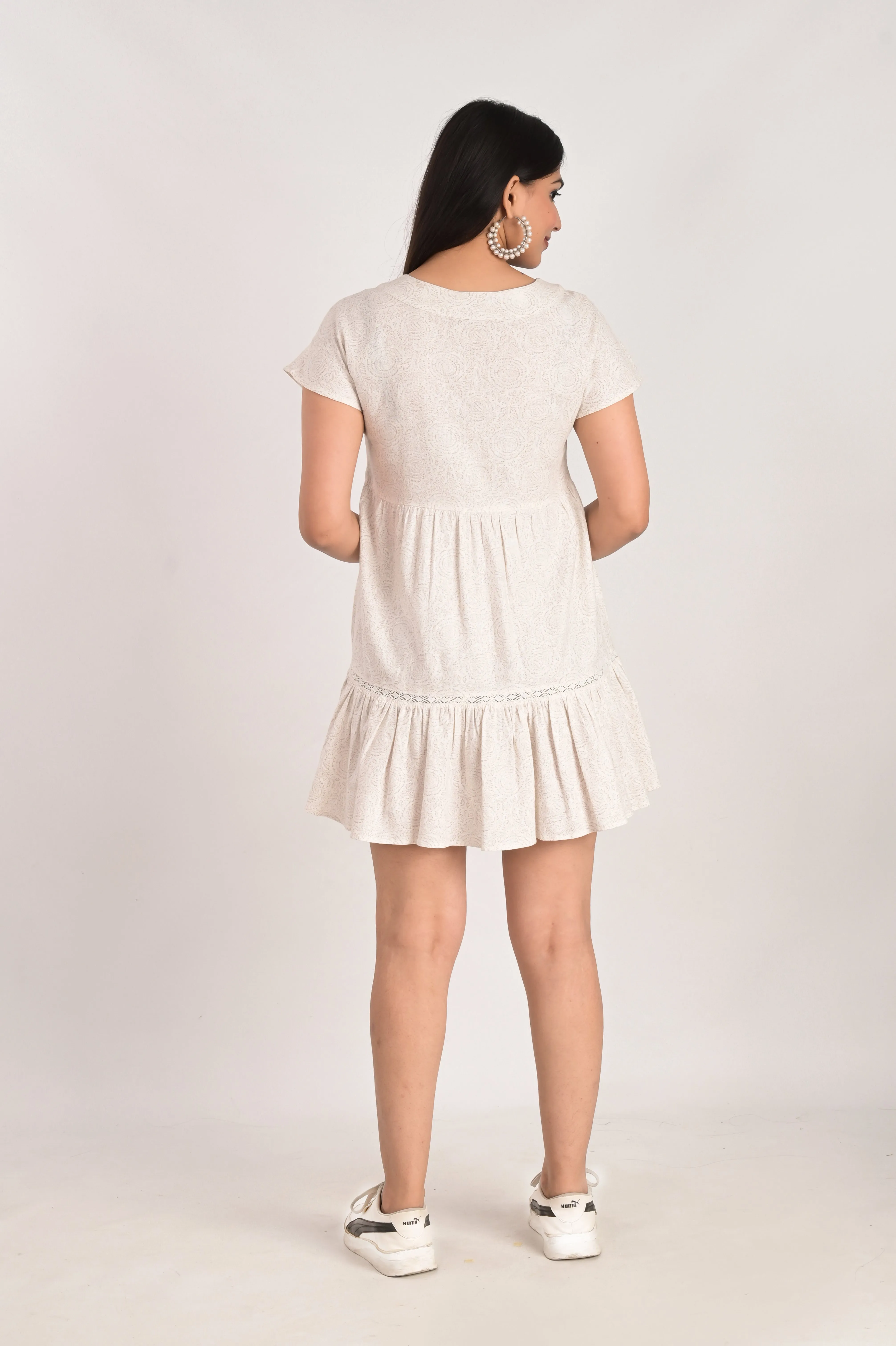 Off-White Paisley Dress