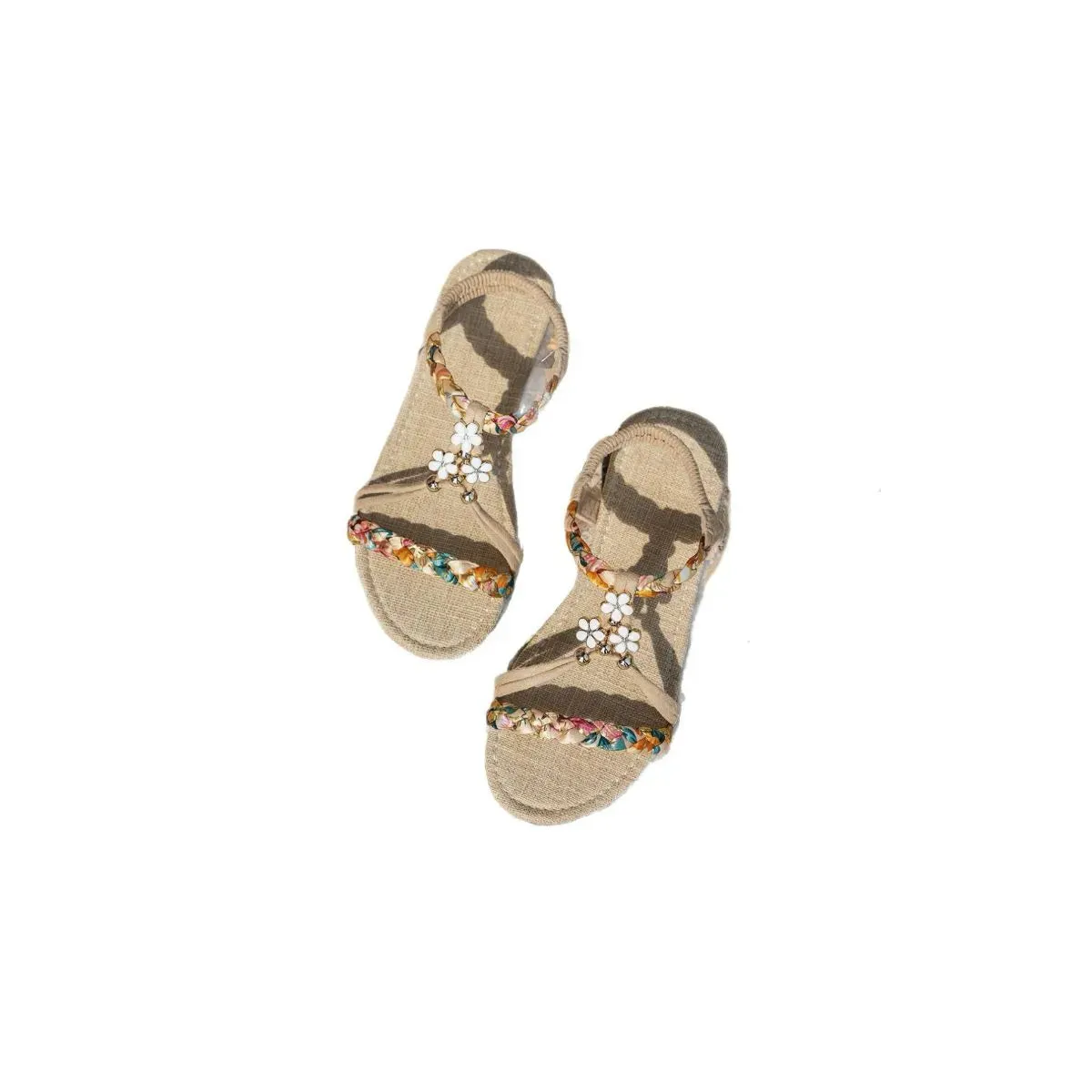 Open Toe Charms Flats Sandals