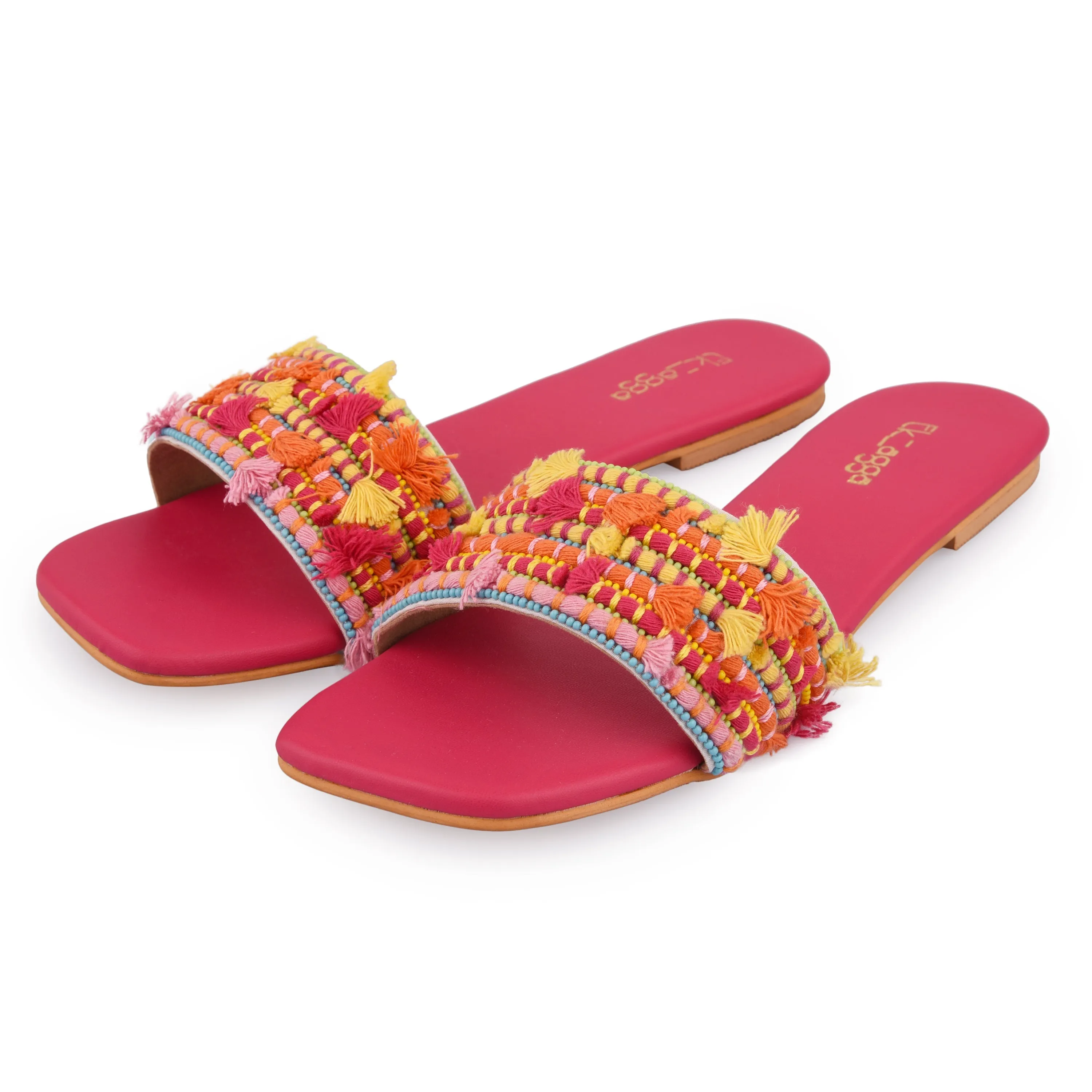 Pink Embellished Flat