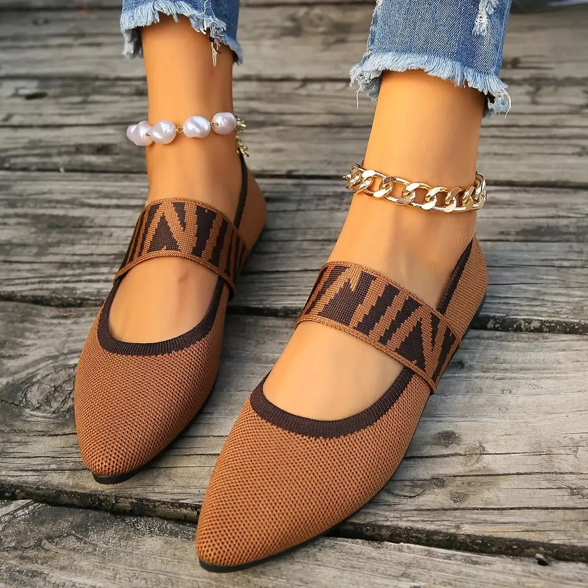 Point Toe Flats Slip-Ons