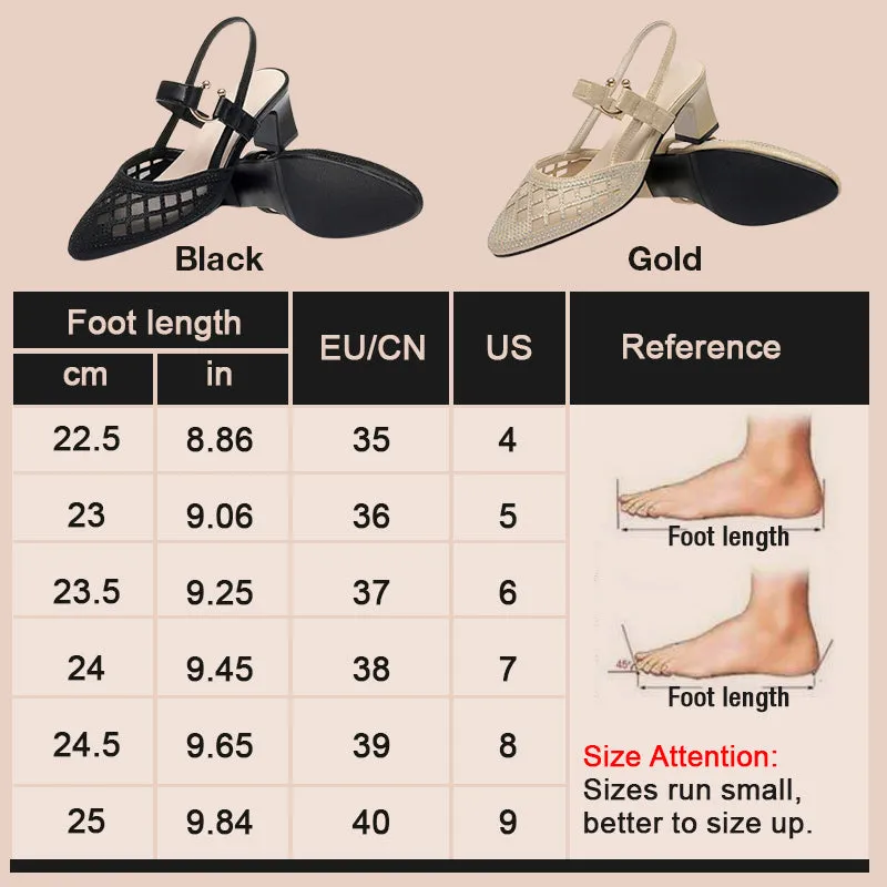 Pointy Toe Ankle Strap Sandals | Rhinestone Accents, Stylish Design, Comfortable Fit for Women