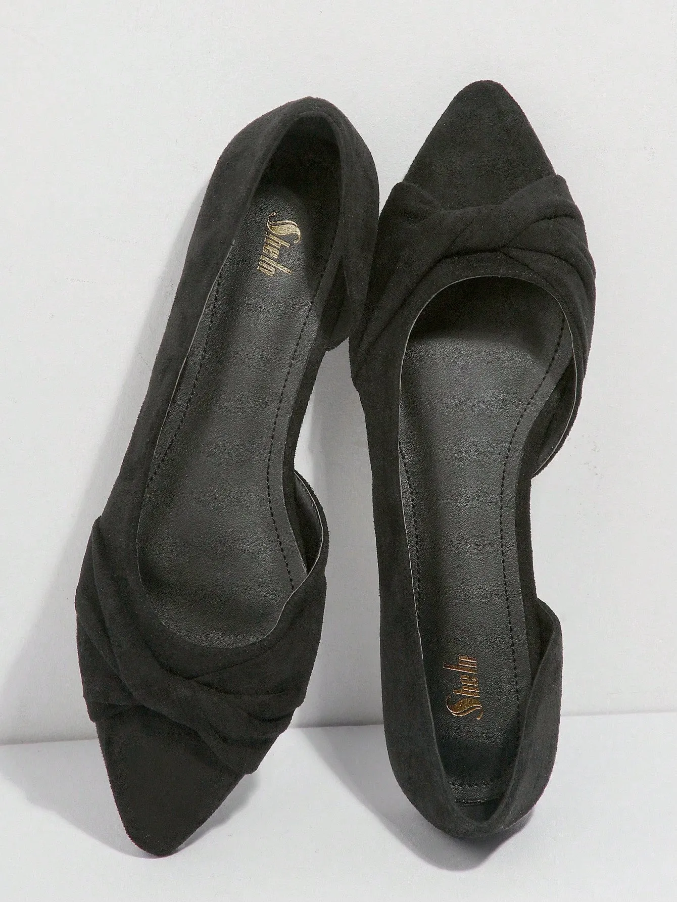 Pointy Toe Front Knot Flats