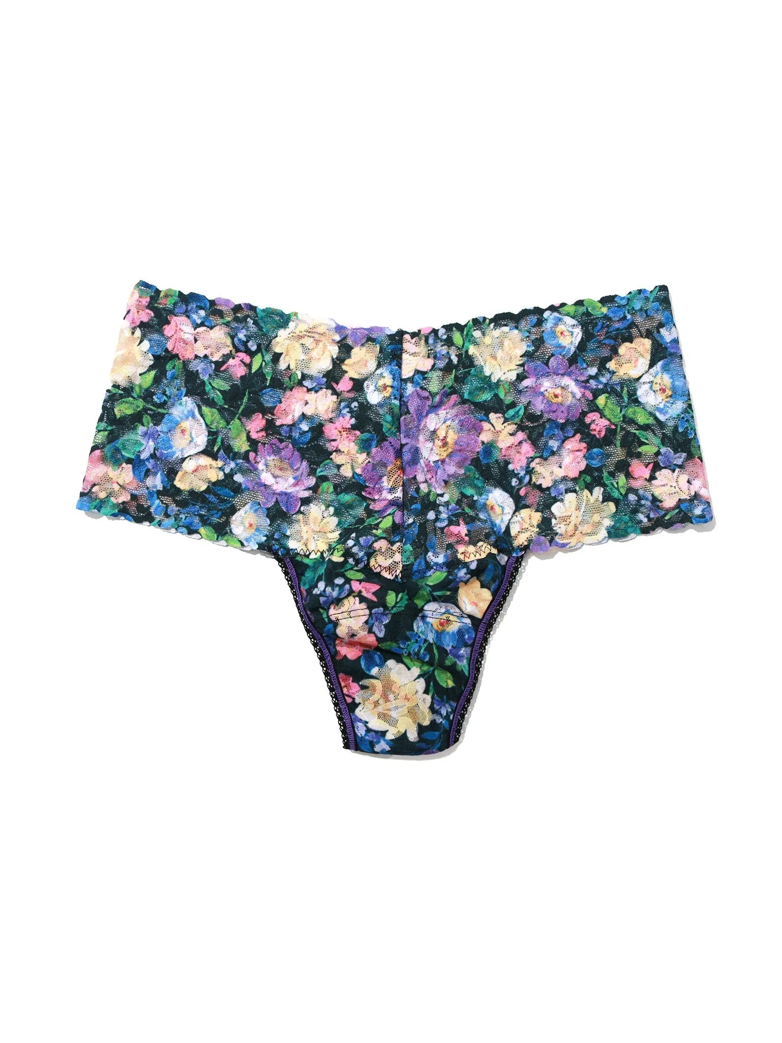 Printed Retro Lace Thong Dream Garden Sale