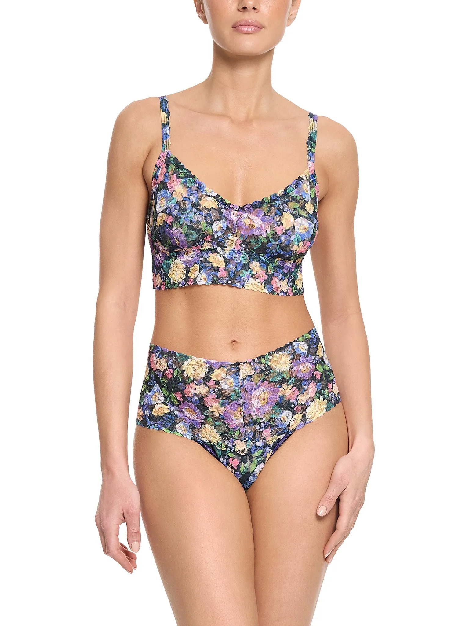 Printed Retro Lace Thong Dream Garden Sale