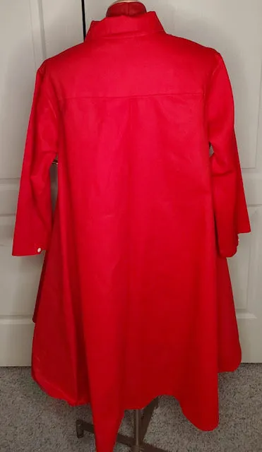 Red DST High Low Shirt Dress