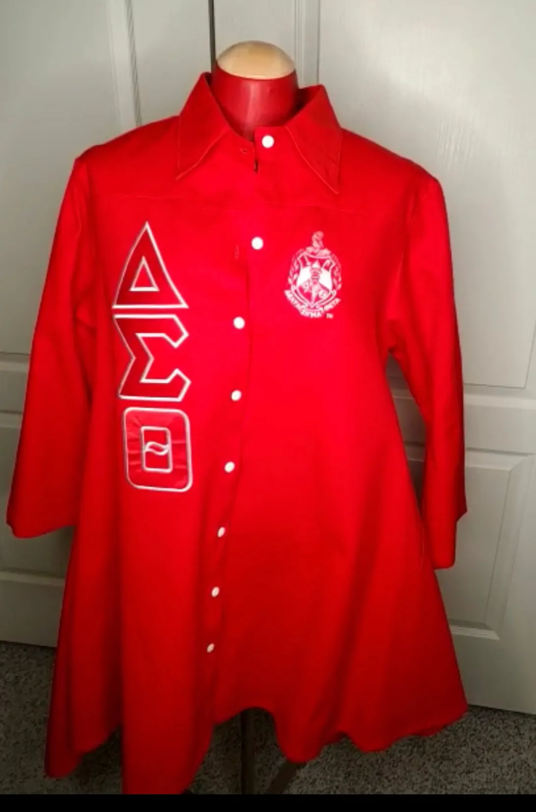 Red DST High Low Shirt Dress