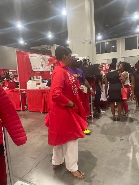 Red DST High Low Shirt Dress