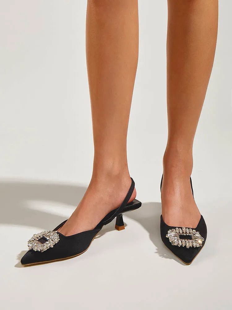 Rhinestone Wedding Pointed Toe Sandals