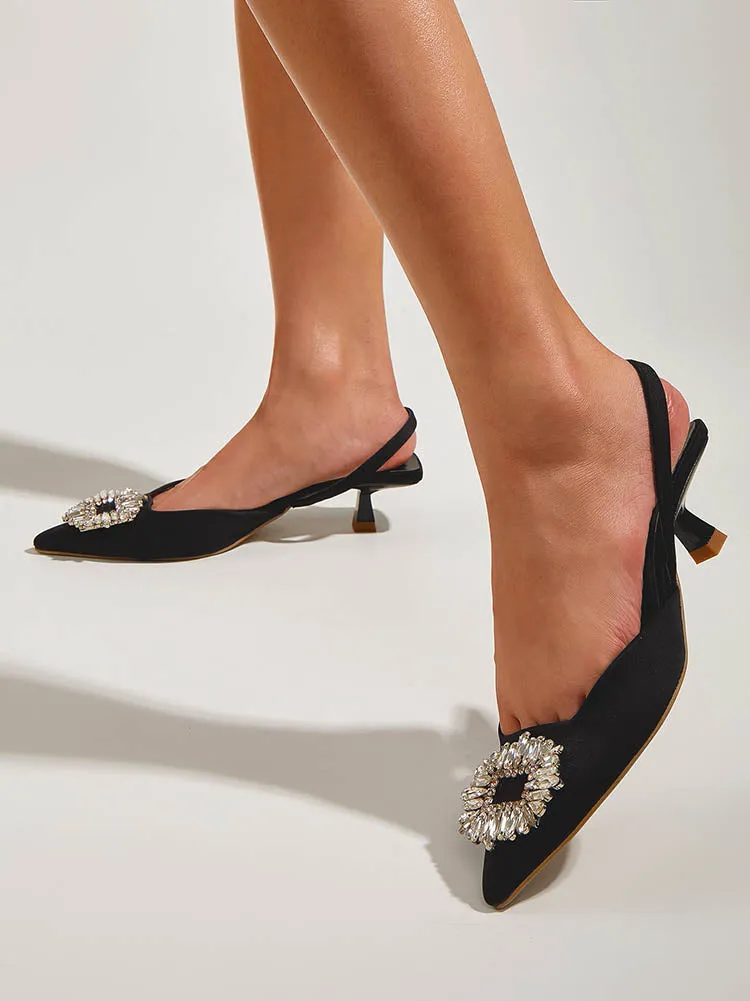 Rhinestone Wedding Pointed Toe Sandals
