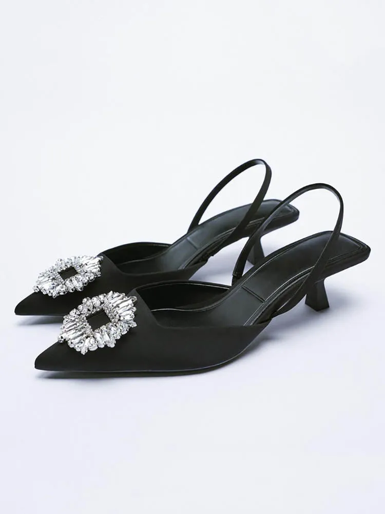 Rhinestone Wedding Pointed Toe Sandals