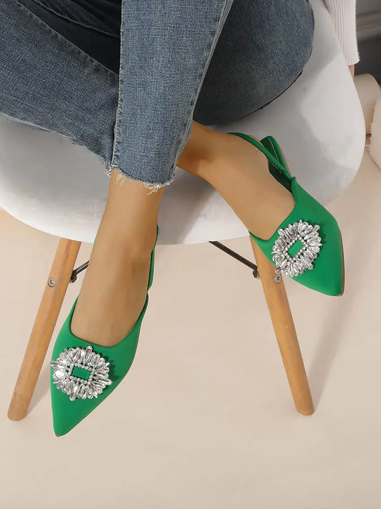 Rhinestone Wedding Pointed Toe Sandals