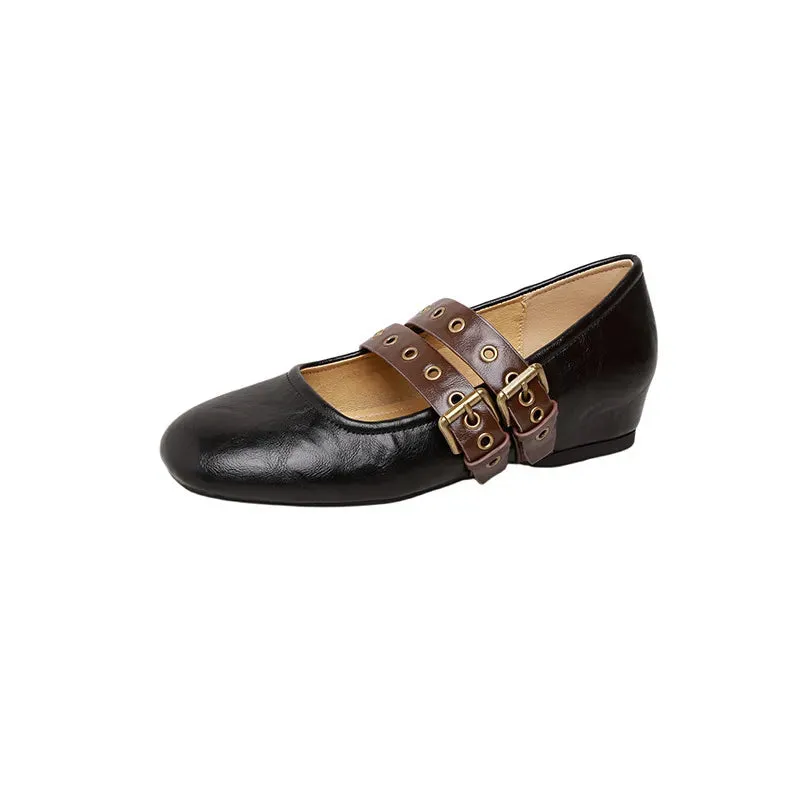 Round Toe Platform Slip-Ons