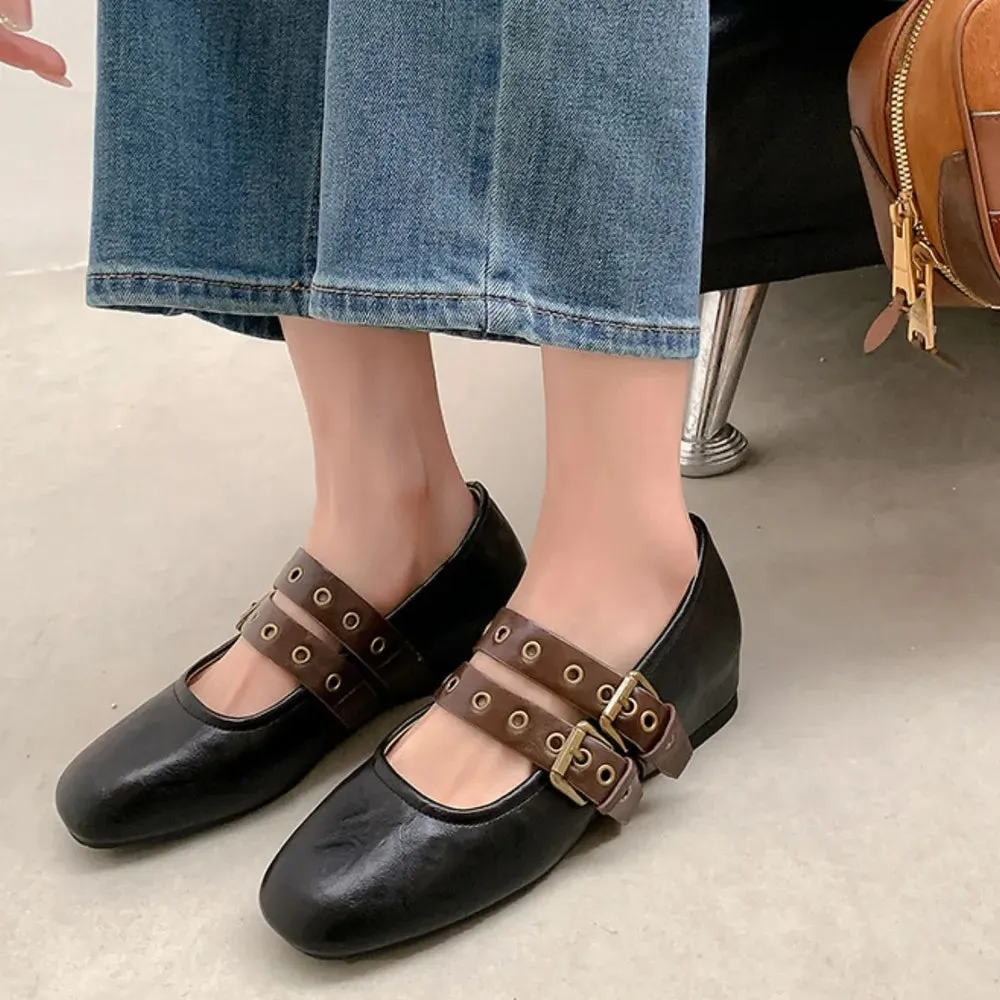 Round Toe Platform Slip-Ons