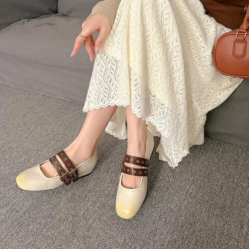 Round Toe Platform Slip-Ons