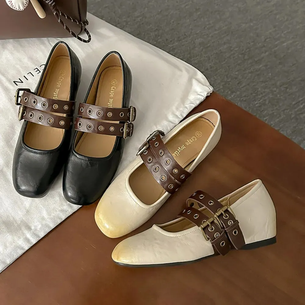 Round Toe Platform Slip-Ons