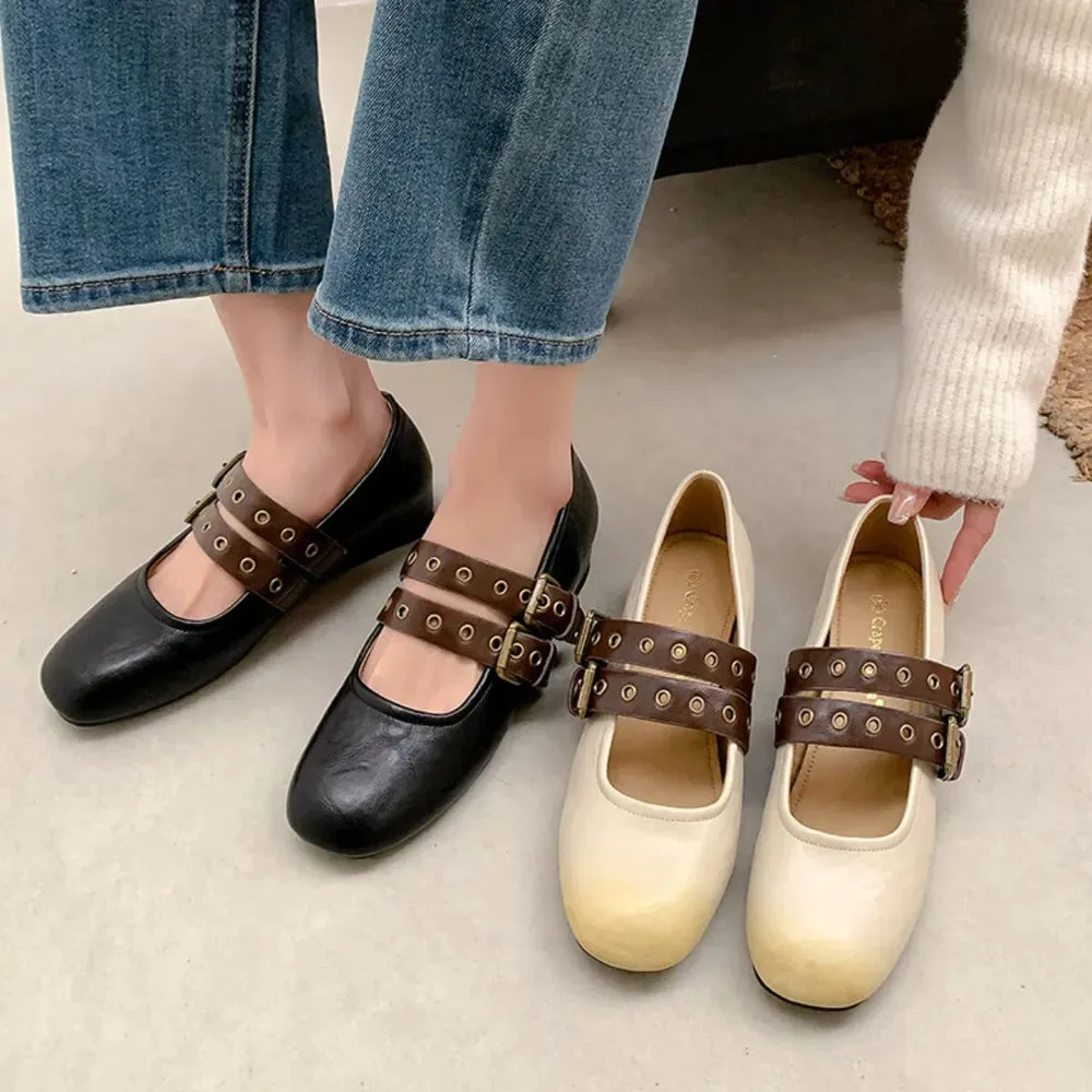 Round Toe Platform Slip-Ons