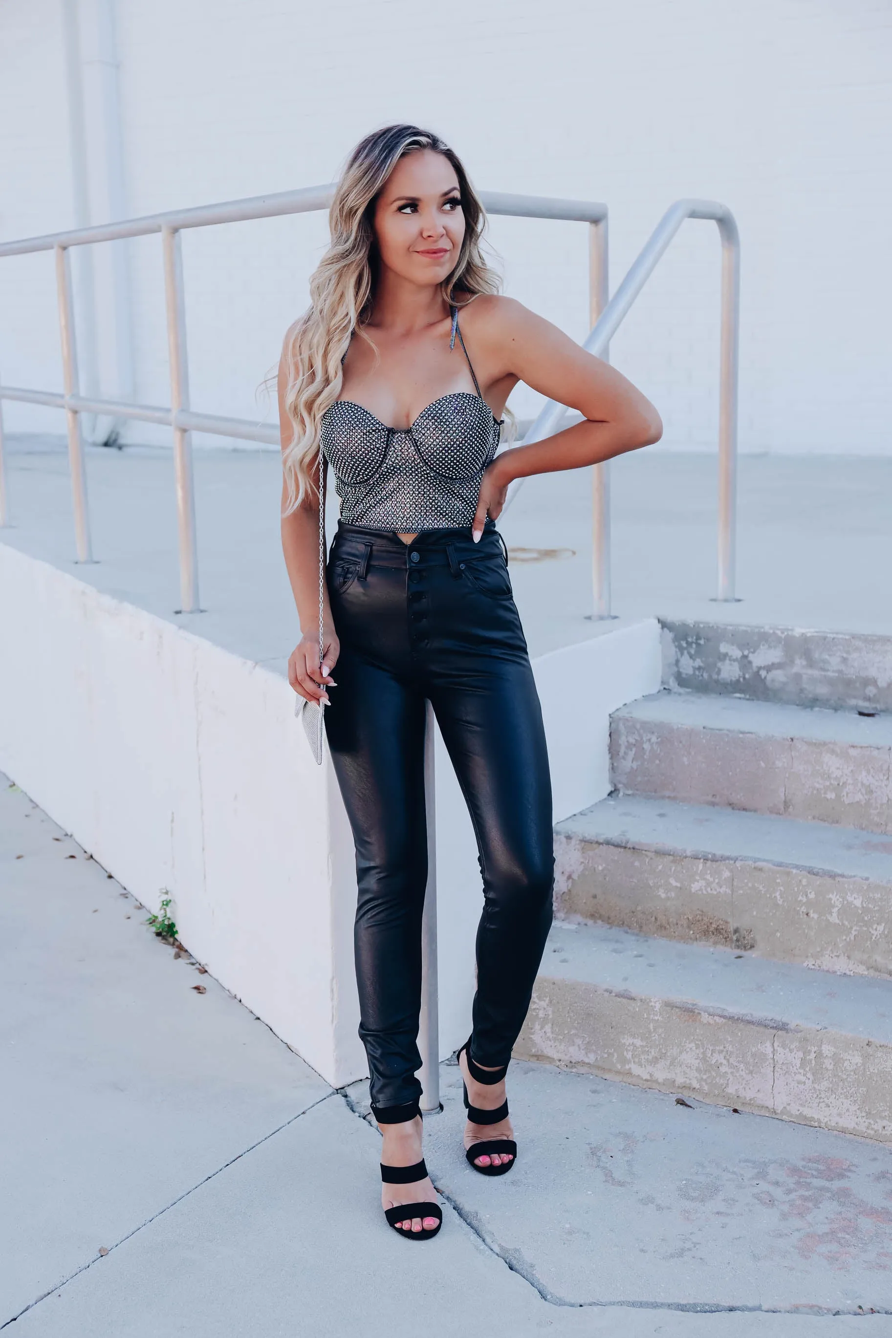 Shimmer The Night Away Bustier - Black