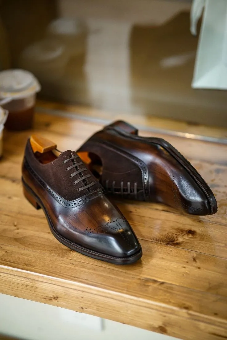 Shop the Best: Suede Leather Lace-Up Shoes for Men | Handmade Quality