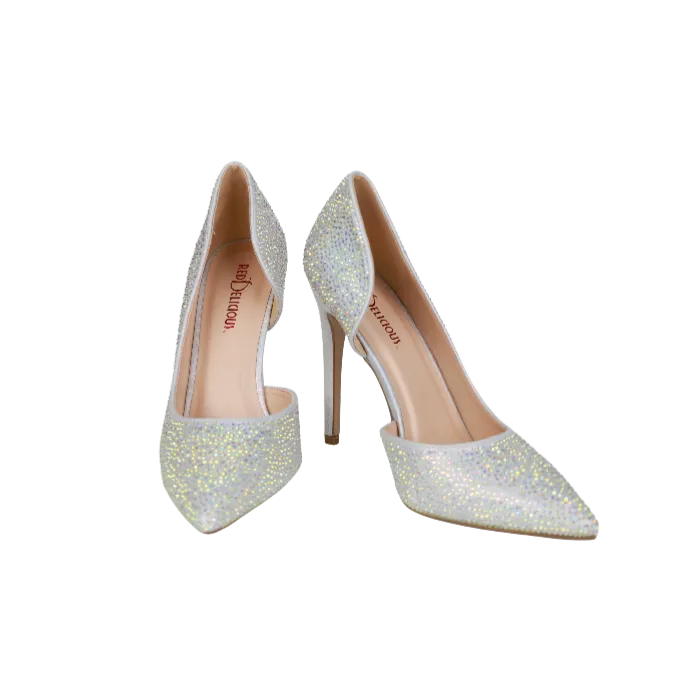 Showstopper Rhinestone Stilettos -Silver