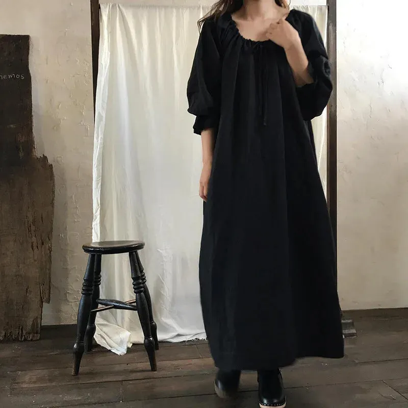 Spring Cotton Maxi Dress