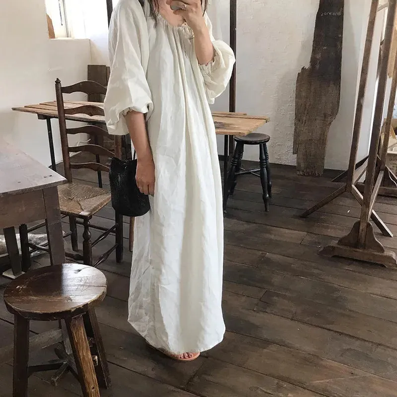 Spring Cotton Maxi Dress