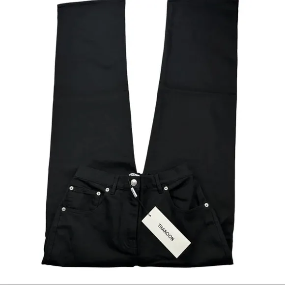 Thakoon Black High Waisted Denim pant. Sz 2. $145