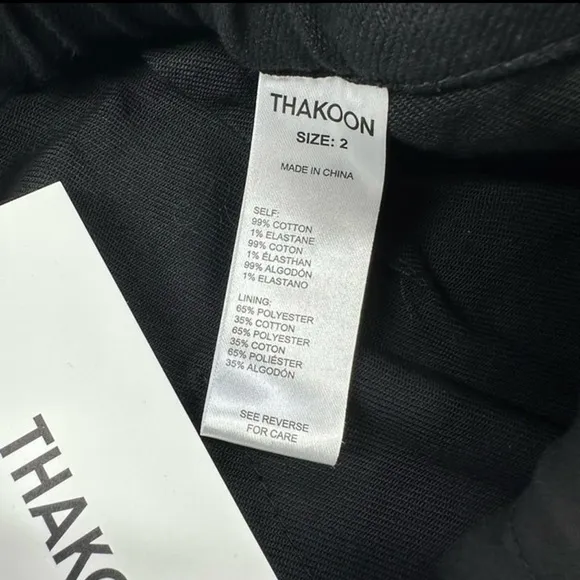 Thakoon Black High Waisted Denim pant. Sz 2. $145