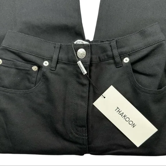 Thakoon Black High Waisted Denim pant. Sz 2. $145