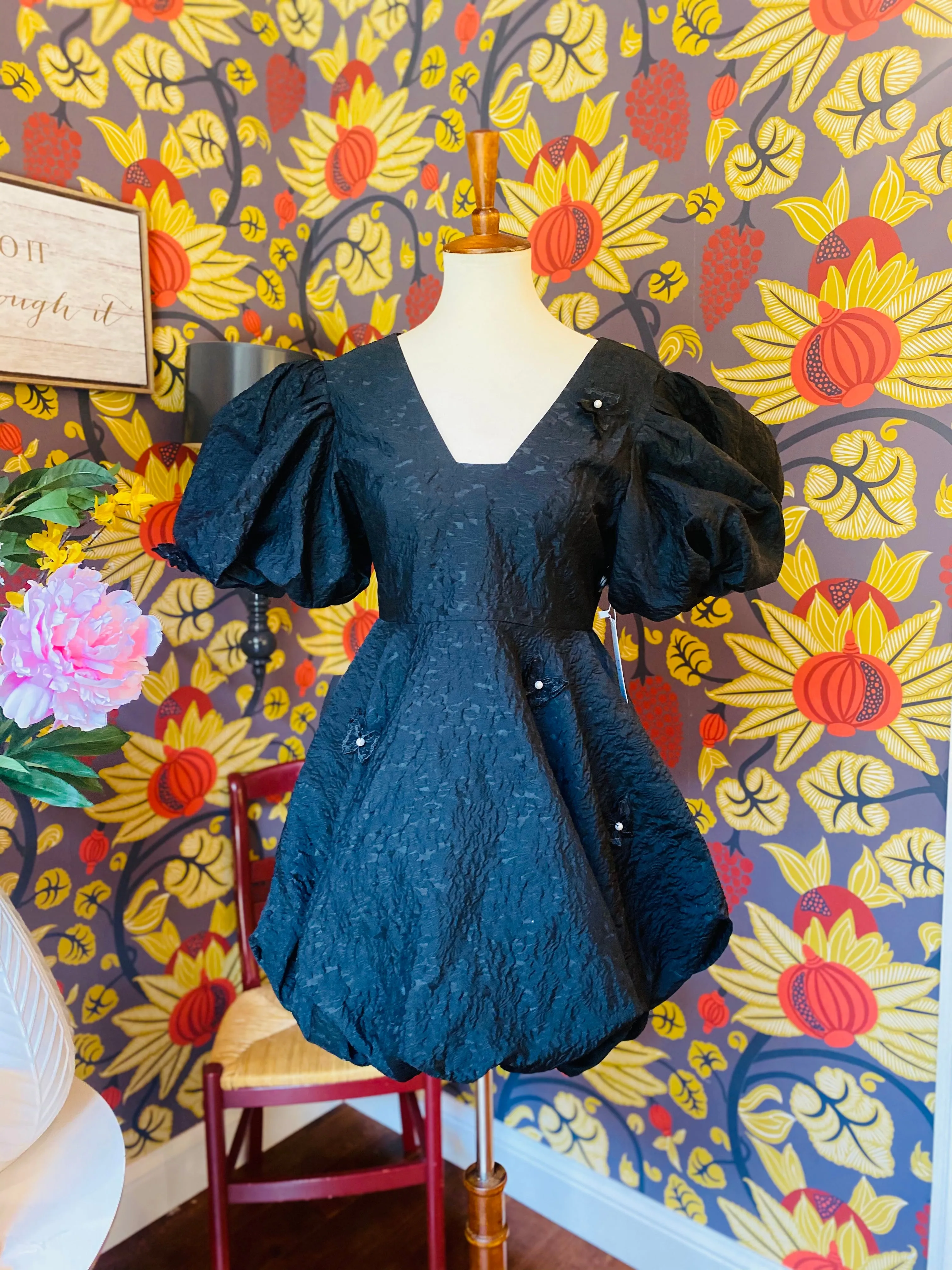 The Nadia Mini Bubble Hemline & Sleeve Dress