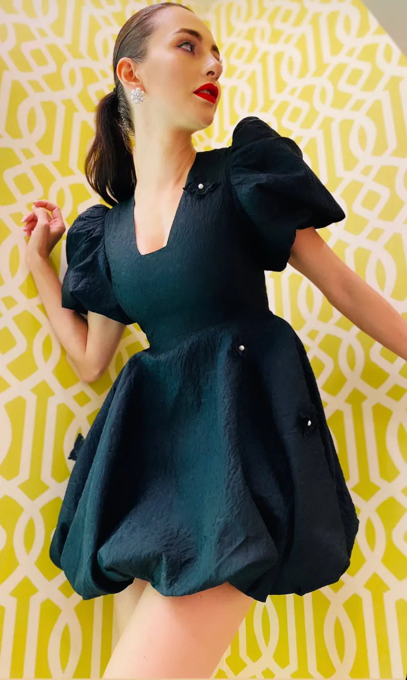 The Nadia Mini Bubble Hemline & Sleeve Dress