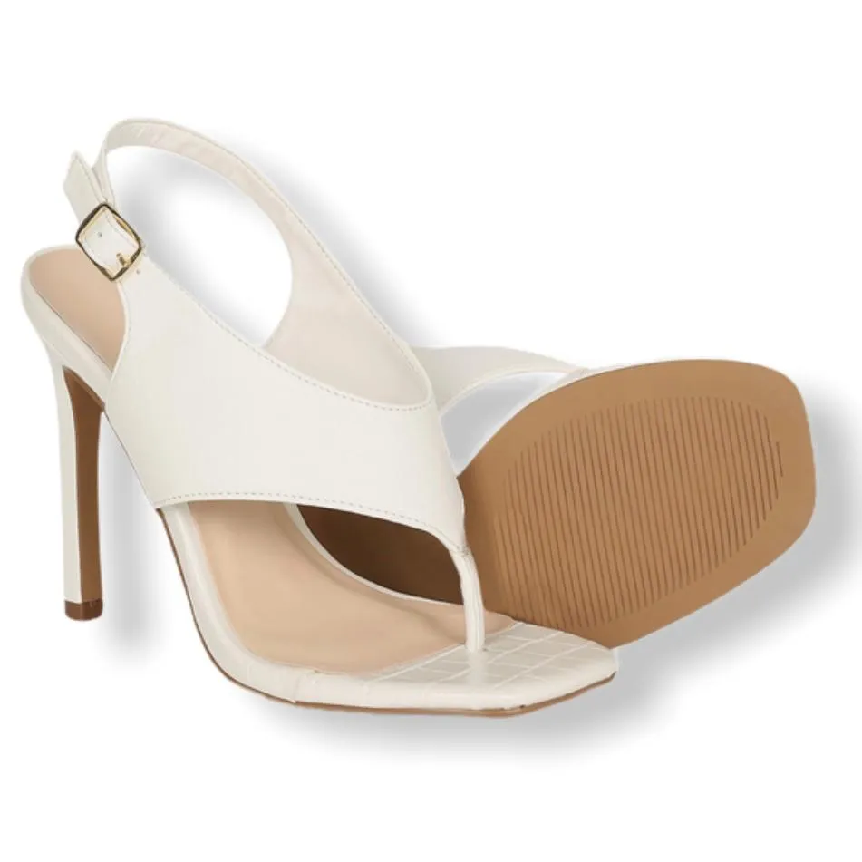 Thong Square Toe Women's High Heel Sandals