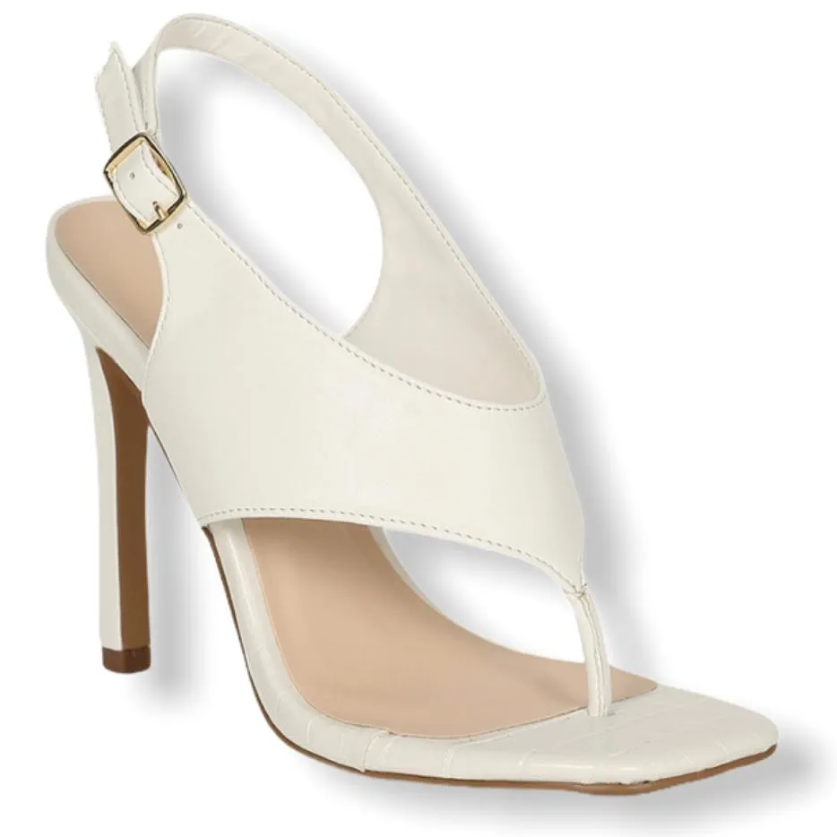 Thong Square Toe Women's High Heel Sandals