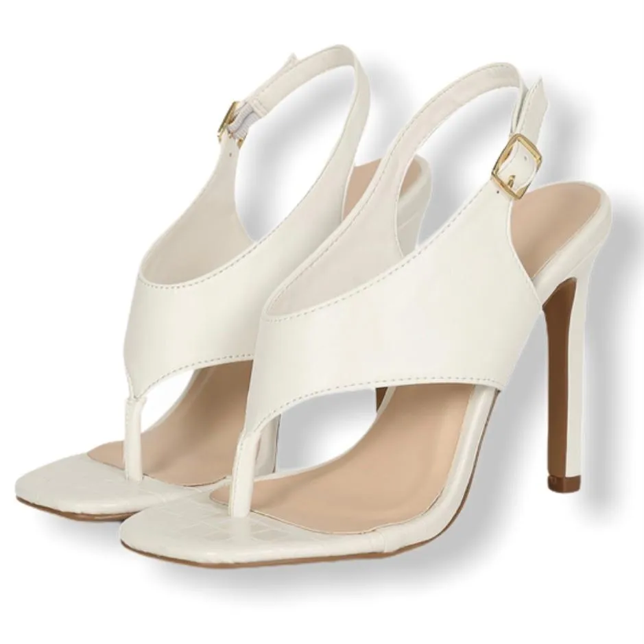 Thong Square Toe Women's High Heel Sandals