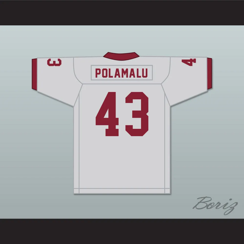 Troy Polamalu 43 Douglas High School Trojans Gray Football Jersey 2