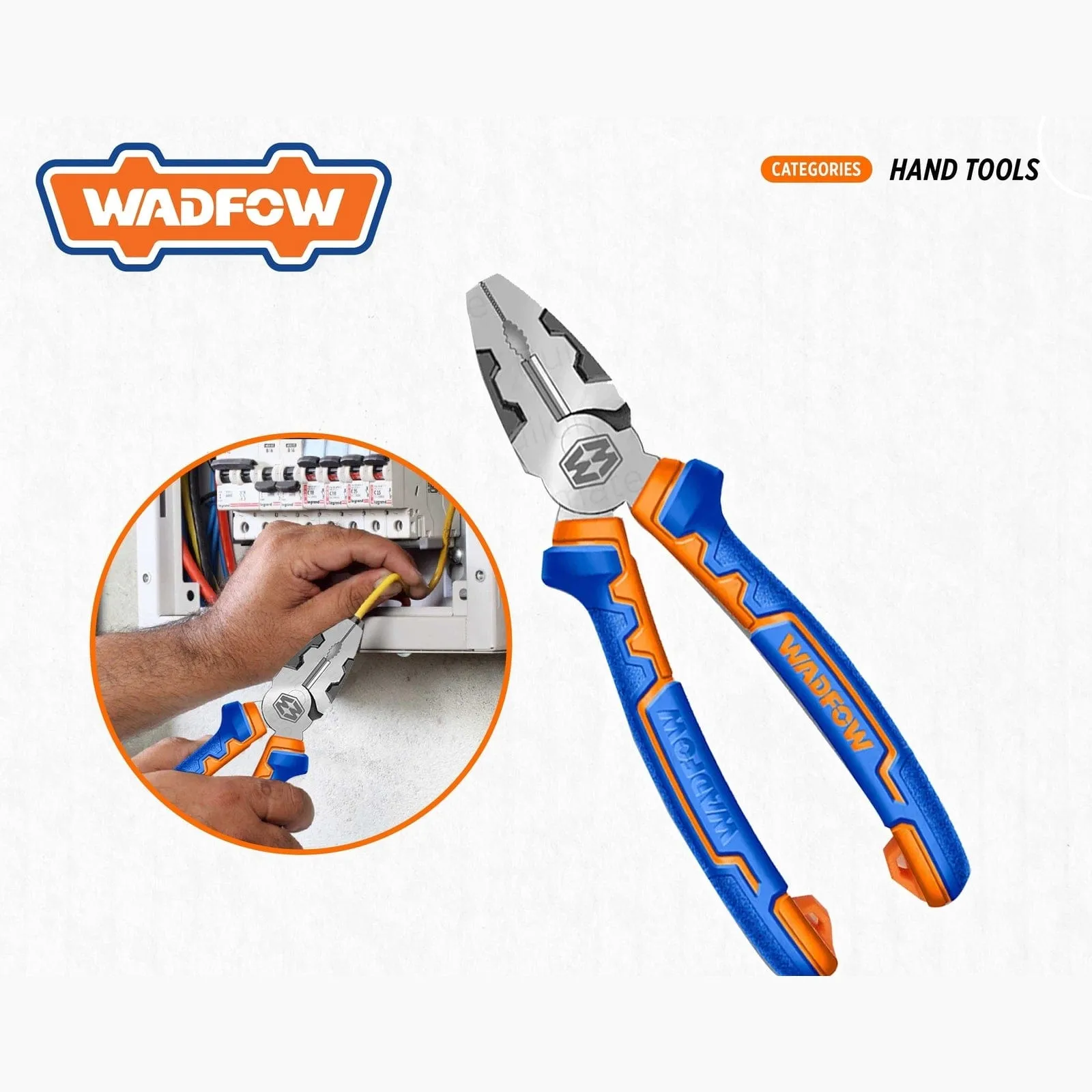 Wadfow 8" High Leverage Combination Plier - WPL1718