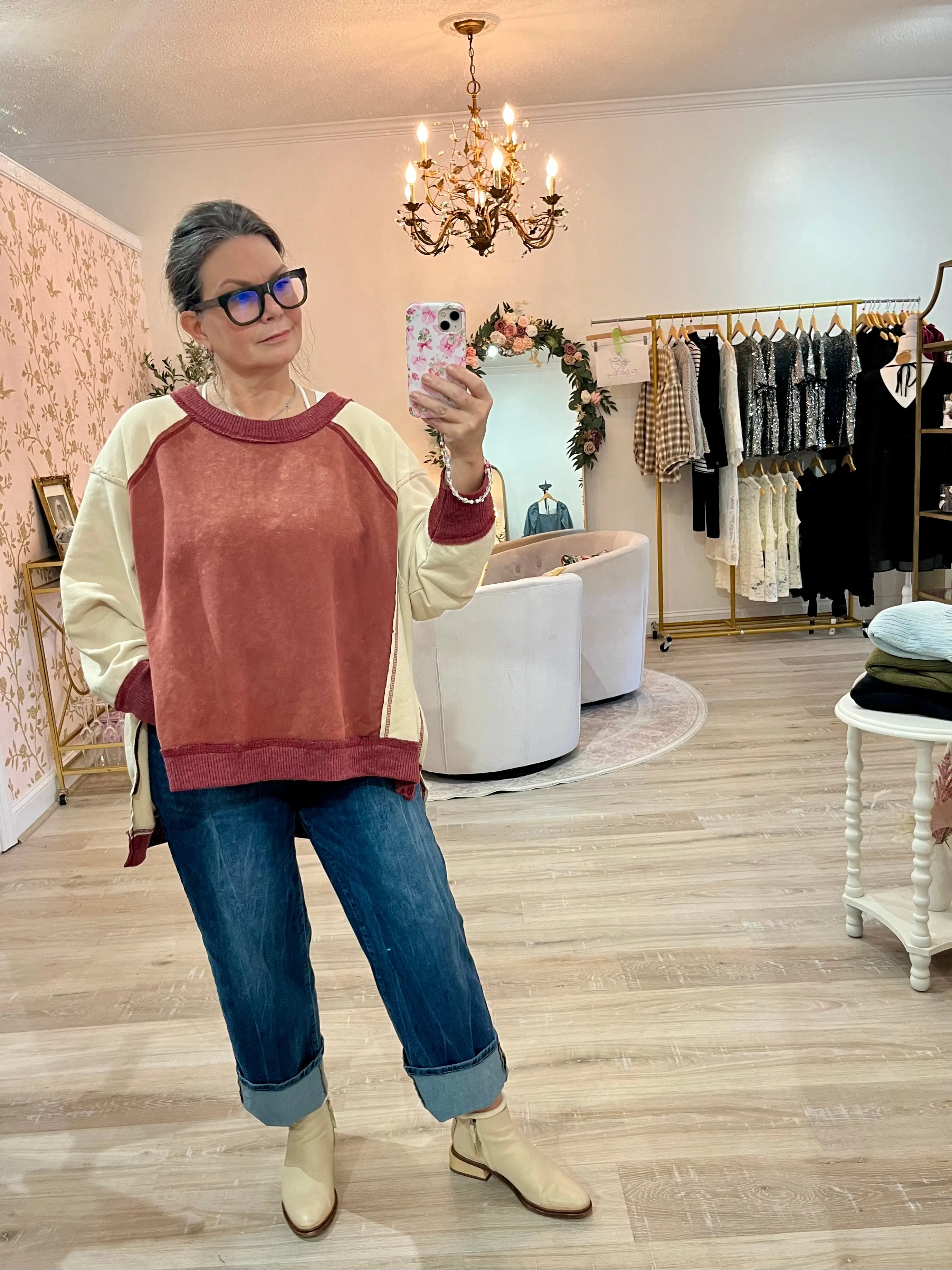 Wide Leg Roll Cuff Denim by Nanette Lepore