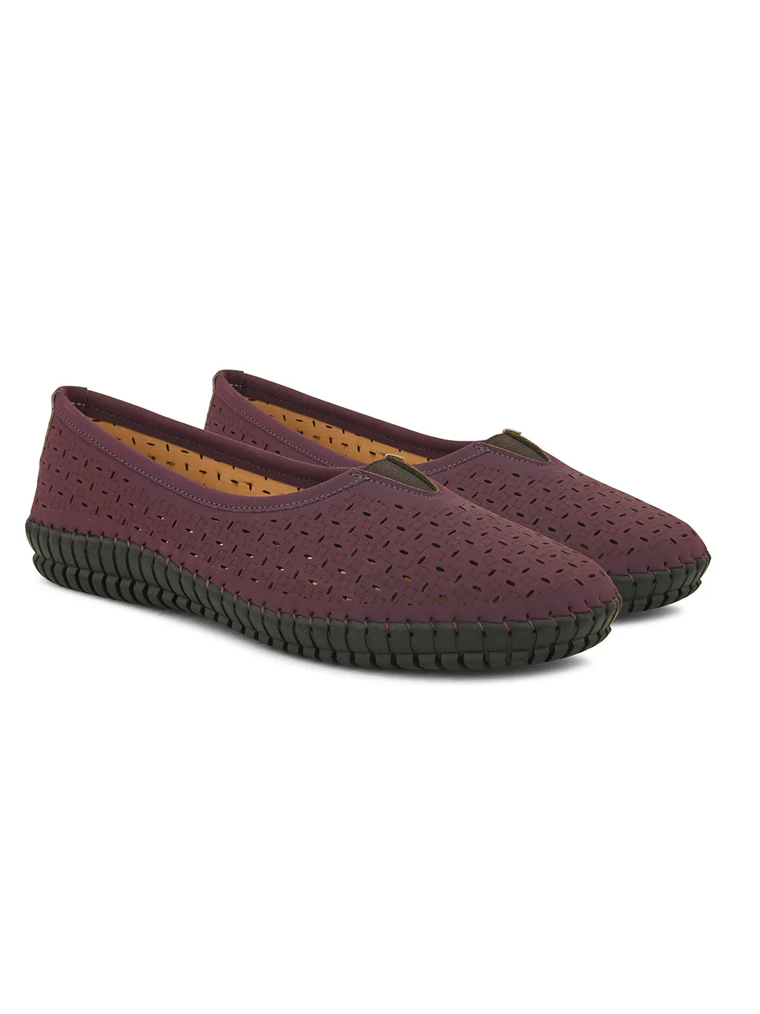Women Ballerinas Flats With Laser Cuts