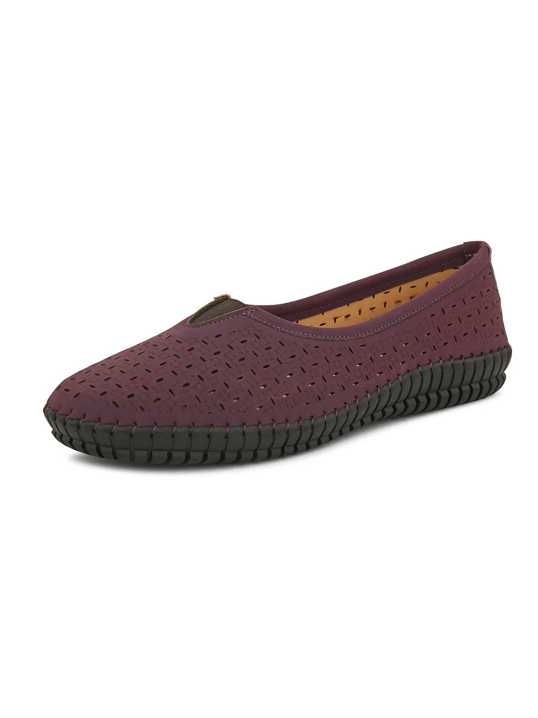 Women Ballerinas Flats With Laser Cuts