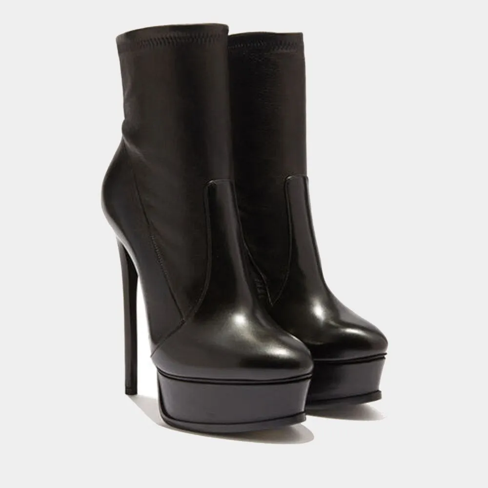 Women Mature Sexy Platform White Red Stilettos Heels Boots