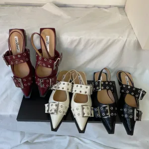 Women's Pointed Toe Slingback Flats